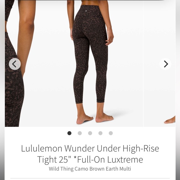 Lululemon Wunder Under High-Rise Tight Luxtreme Wild Thing Camo Brown Sz 8 - Picture 1 of 14